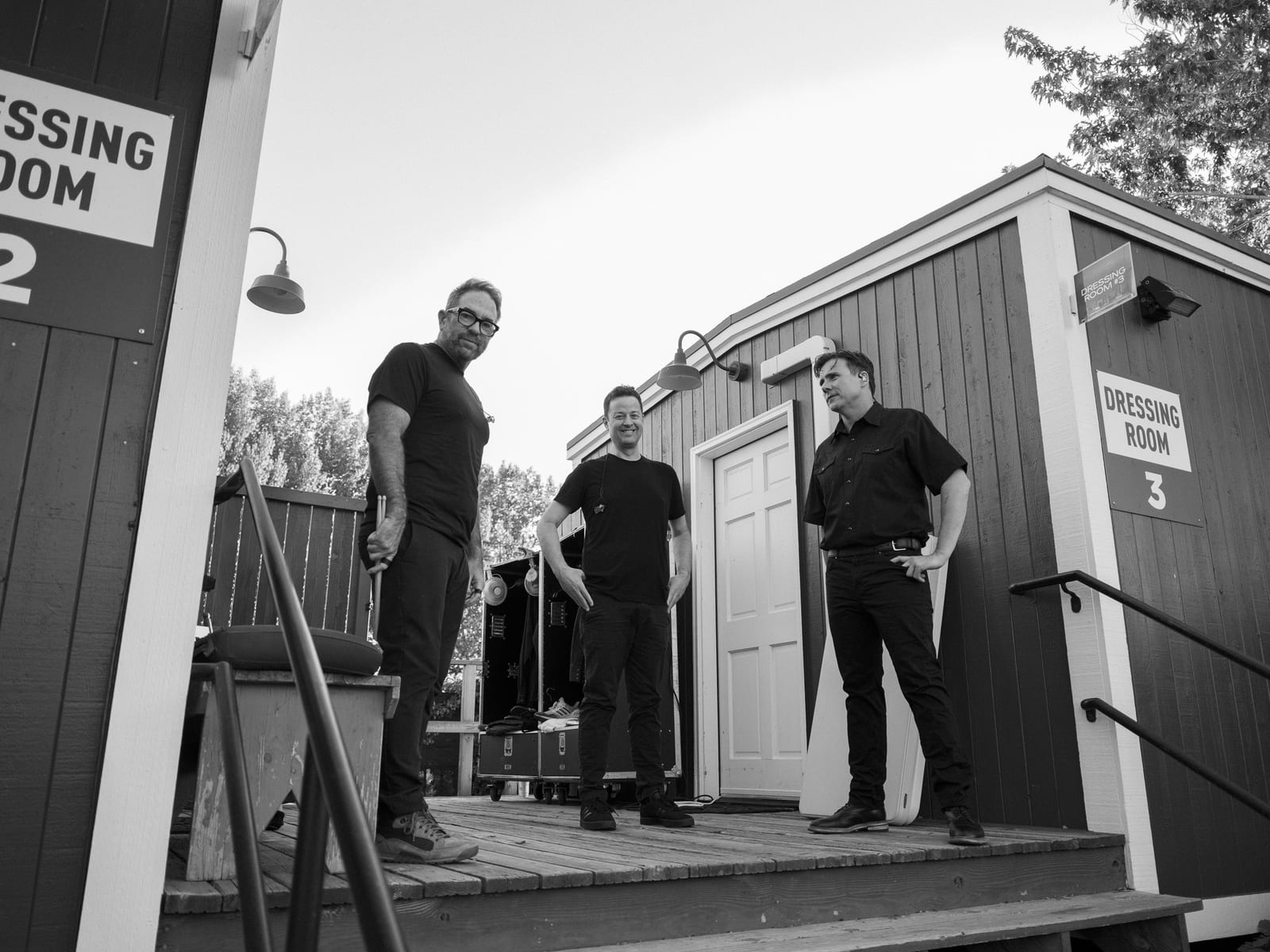 Jimmy Eat World in a quiet moment before the set.