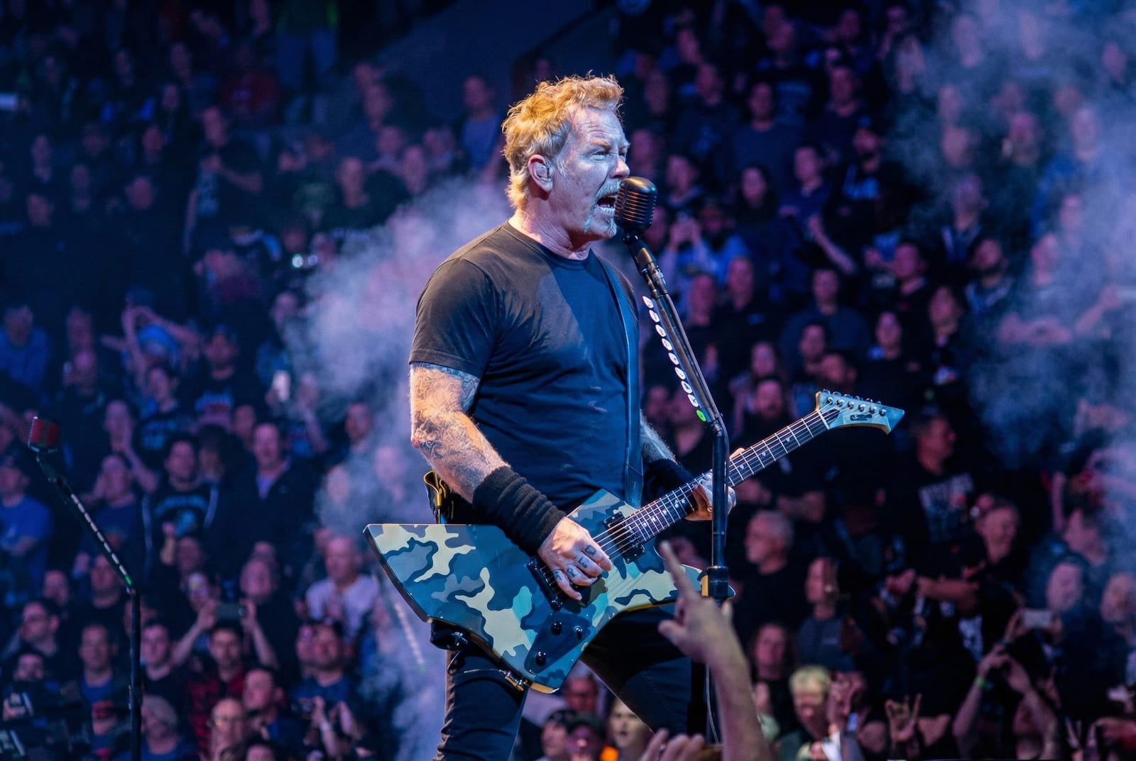 Metallica performing live, photographed by Connor Patterson.